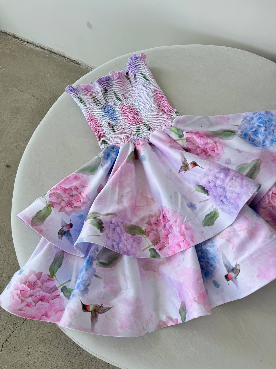 Floral satin dress