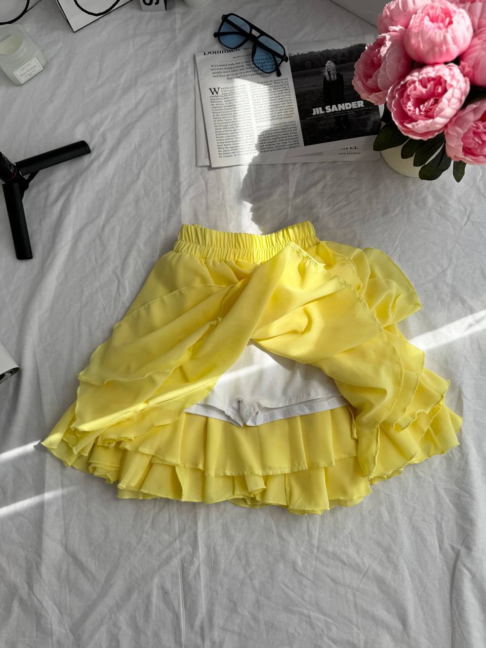 This is THE skirt with built-in shorts from Pinterest