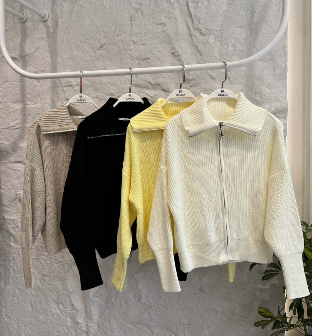 Knitted Zipper Sweater