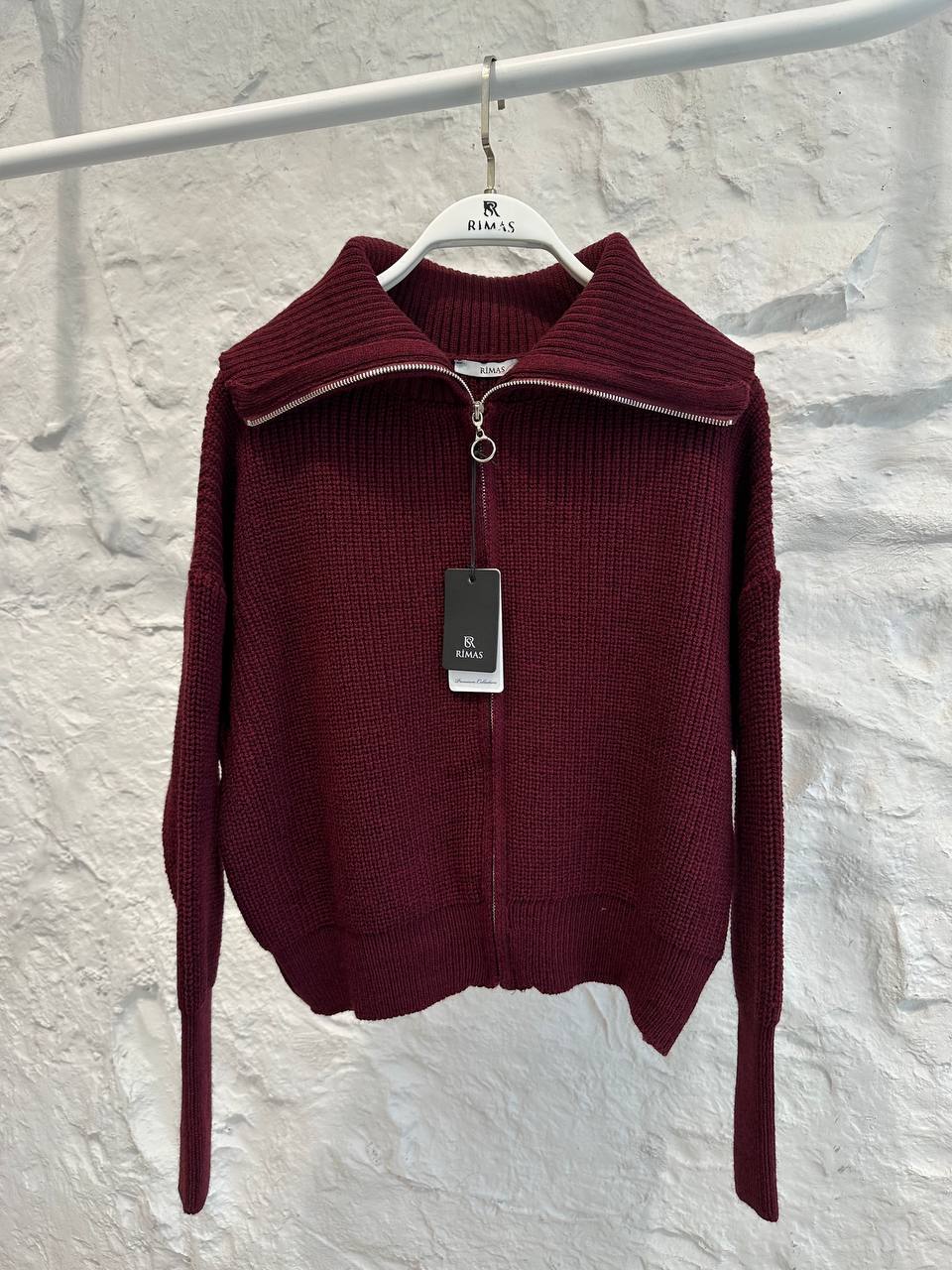 Knitted Zipper Sweater