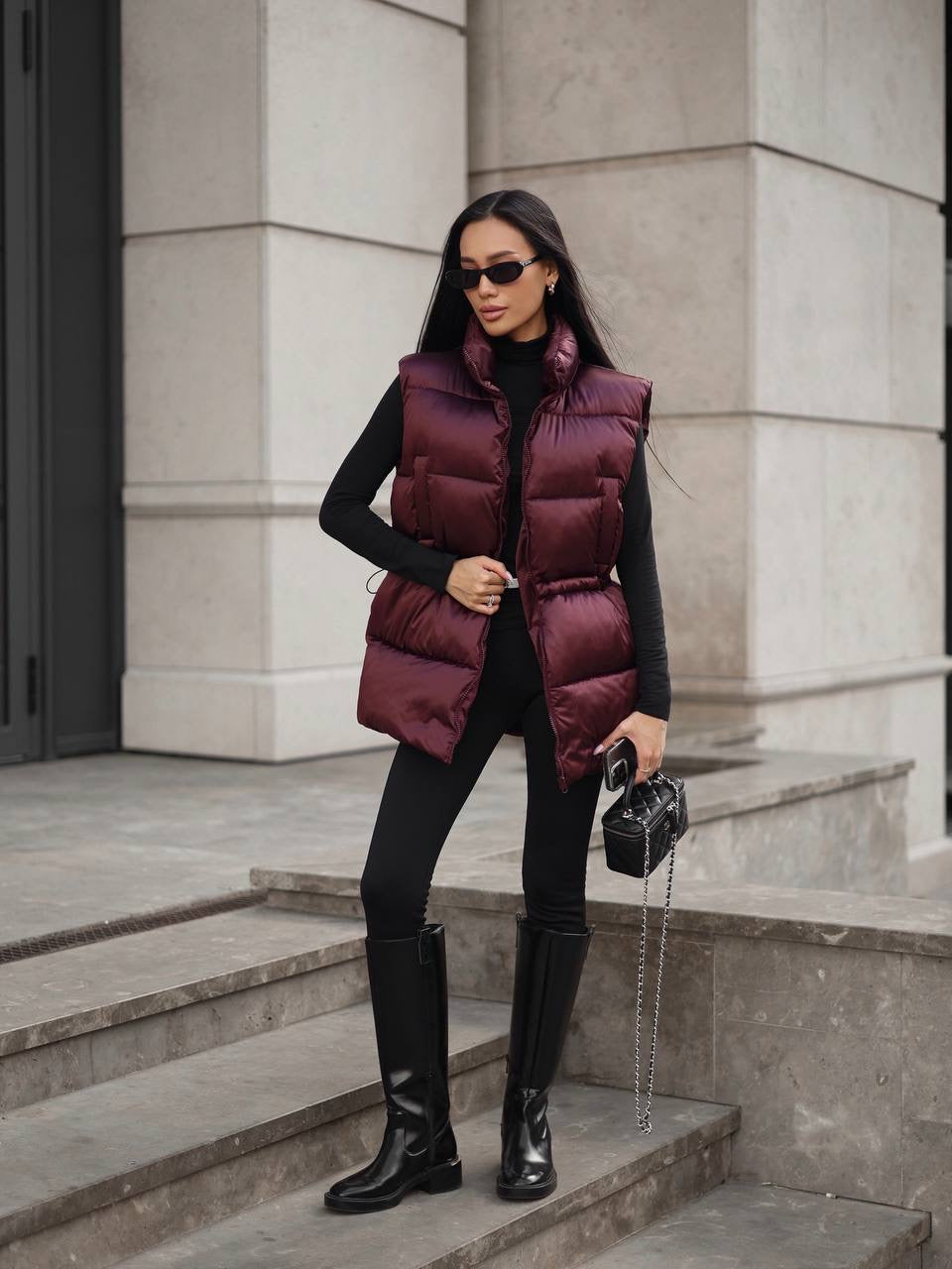 Waist-Defined Puffer Vest