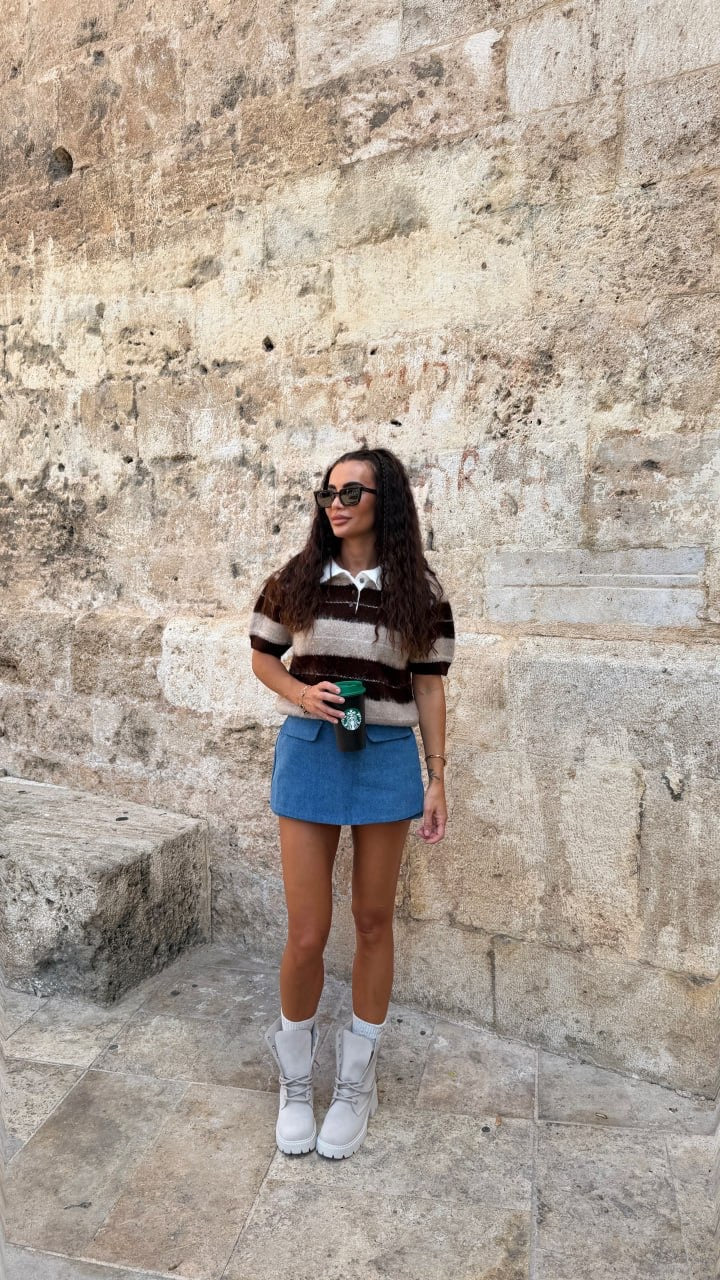 Denim Mini Skort