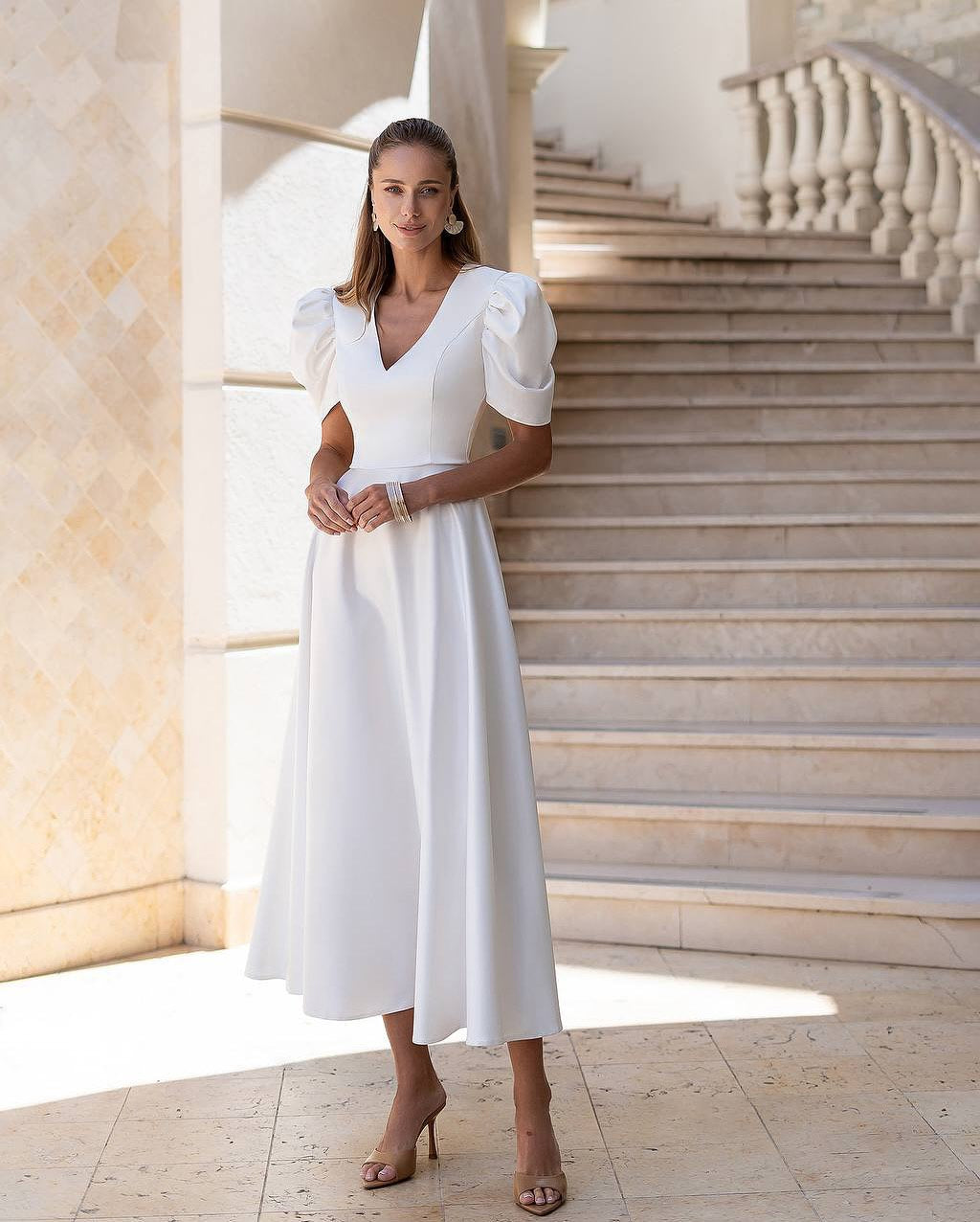 Satin midi dress