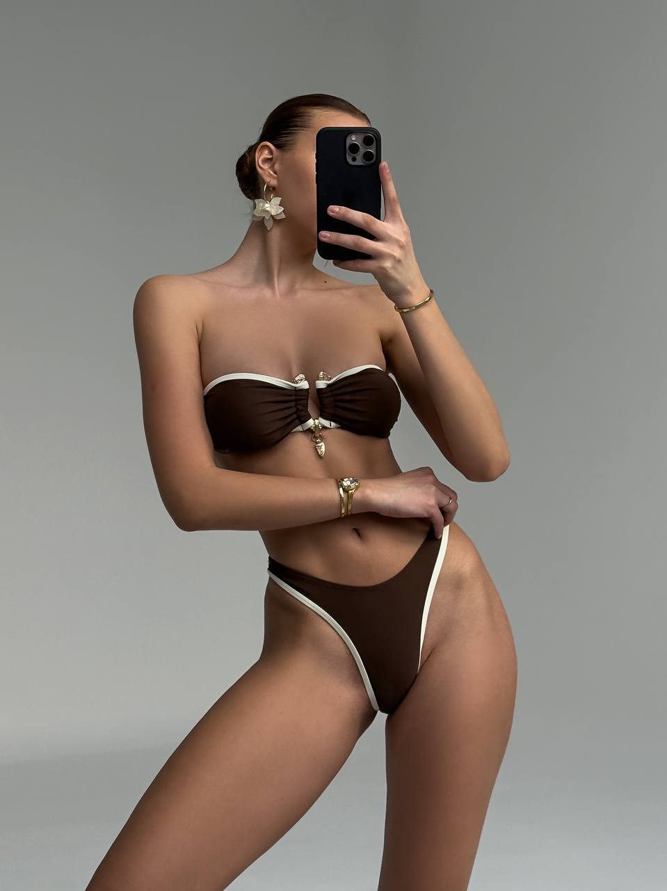 Chocolate Bandeau Swimsuit