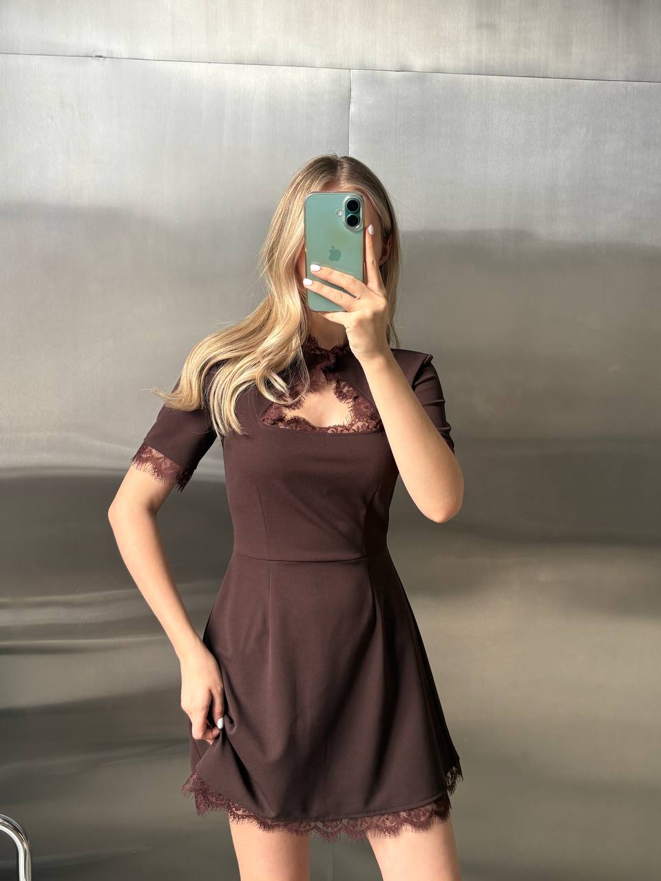 Lace mini dress
