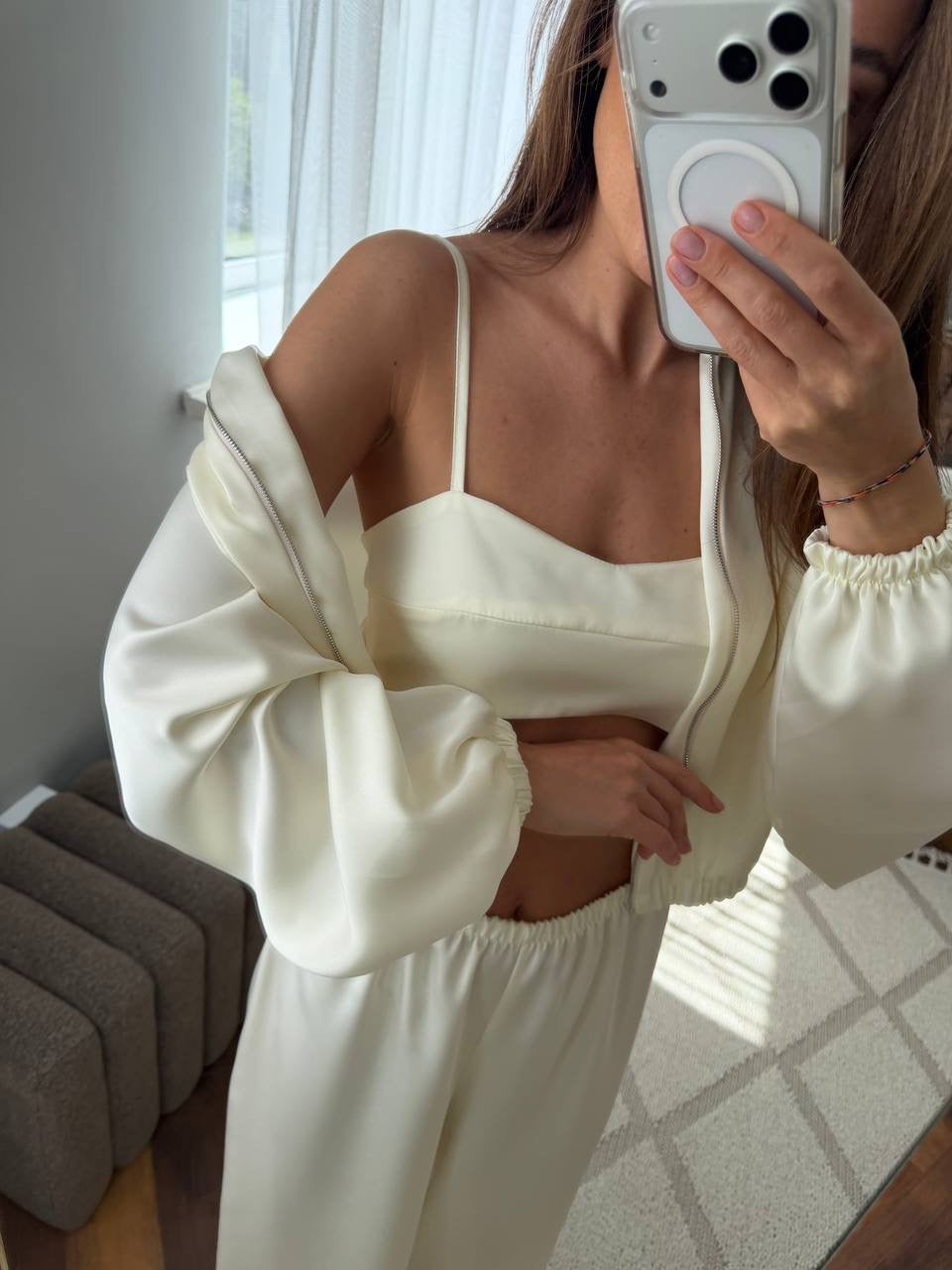 Satin Three-Piece Set