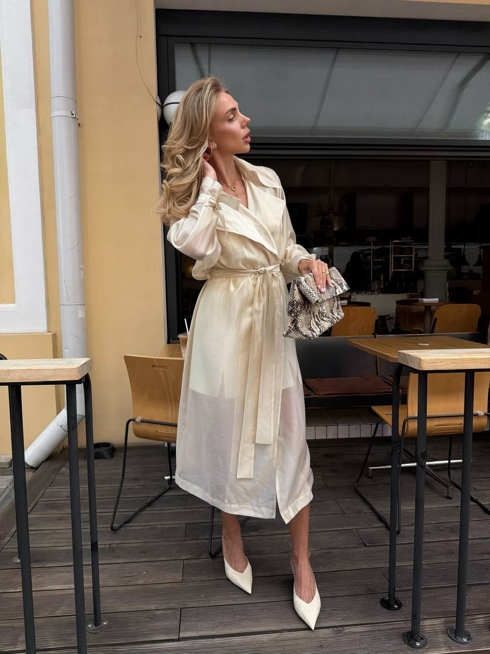 Organza Trench Coat