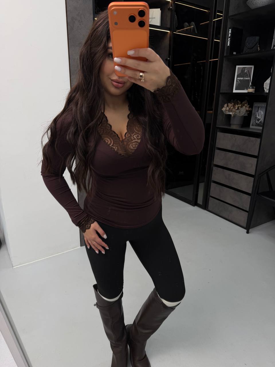 Viscose Top with Lace