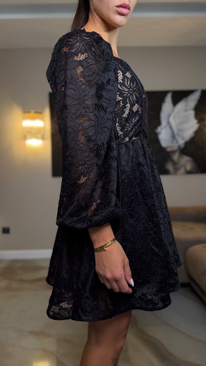 Lace Dress with Corset Bodice