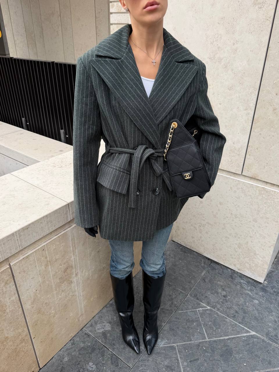 The "Sonata" Striped Jacket-Coat