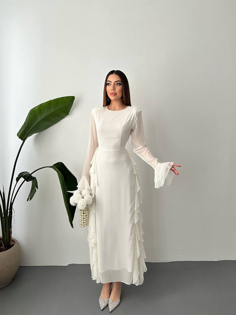 Chiffon dress with lining✨