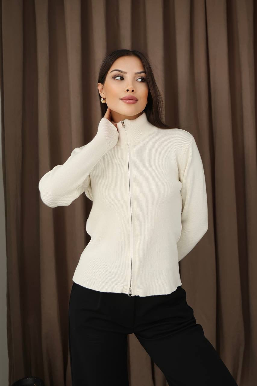 Zip-Up Knit Sweater✨