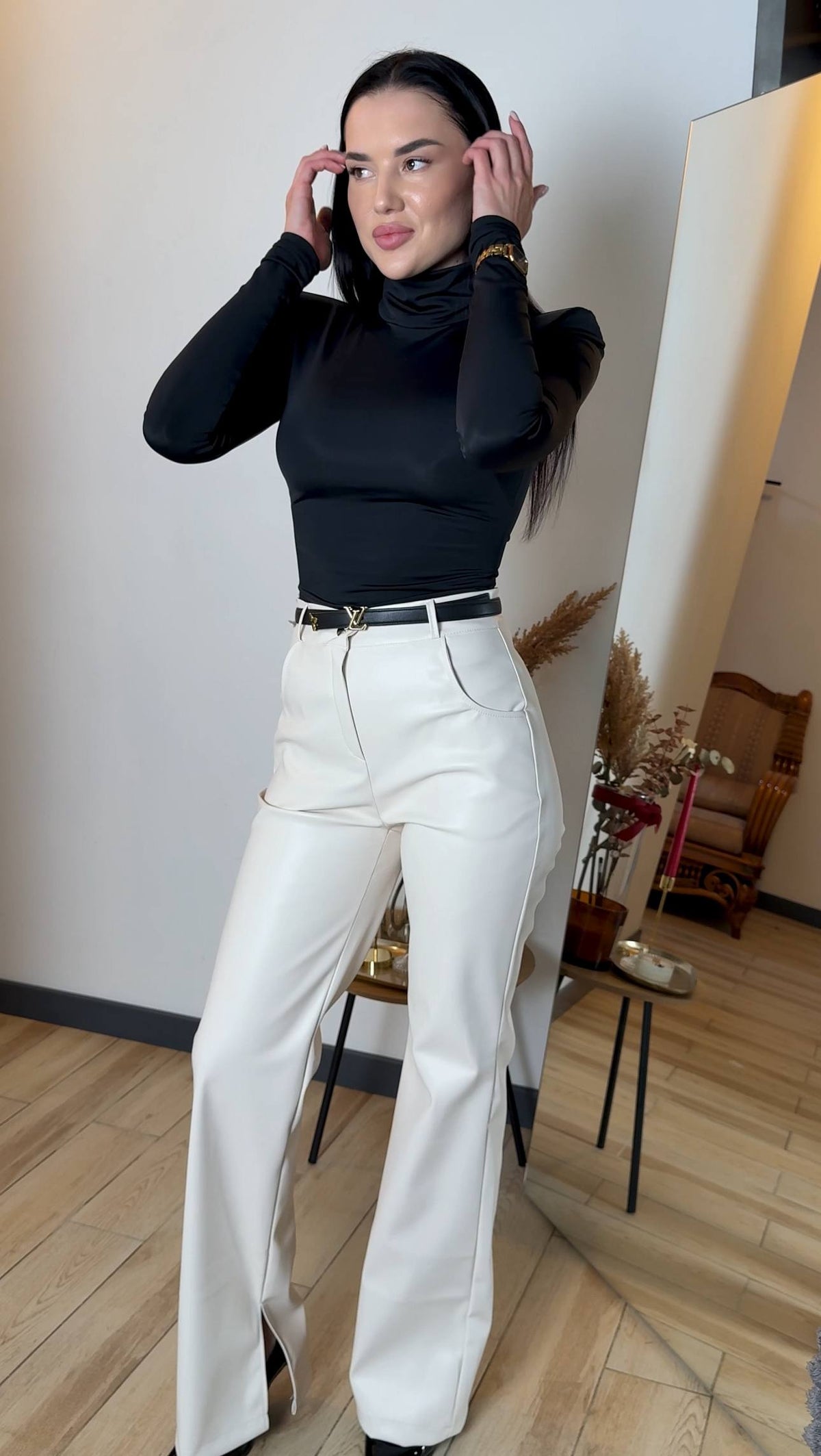 Eco-leather pants