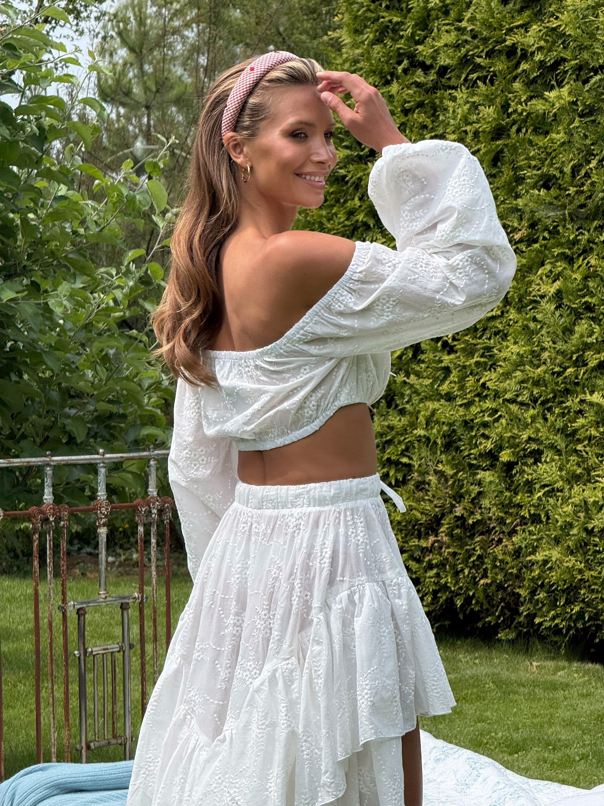 “MARY” Eyelet Cotton Set
