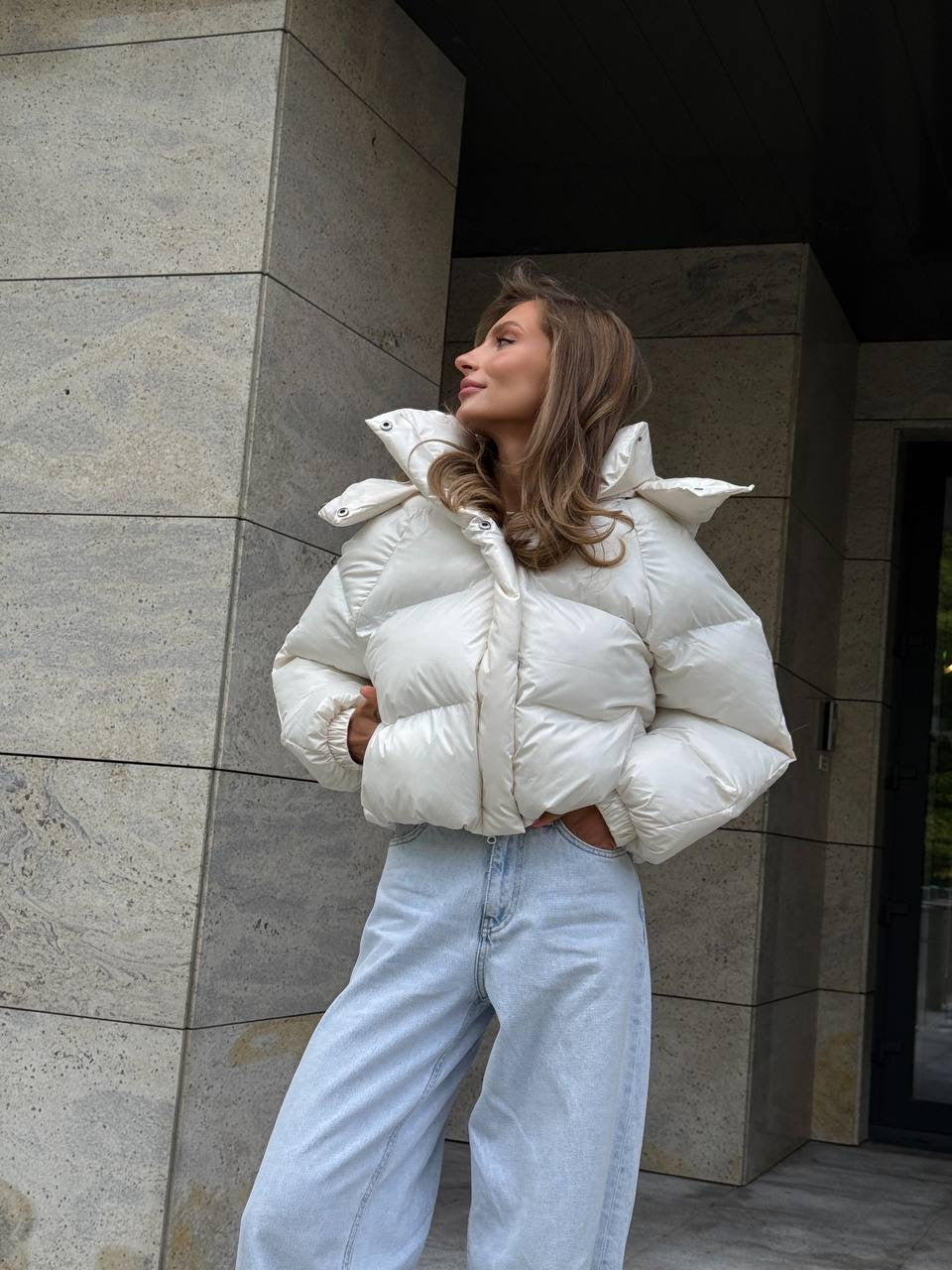 “IRISH” Cropped Puffer