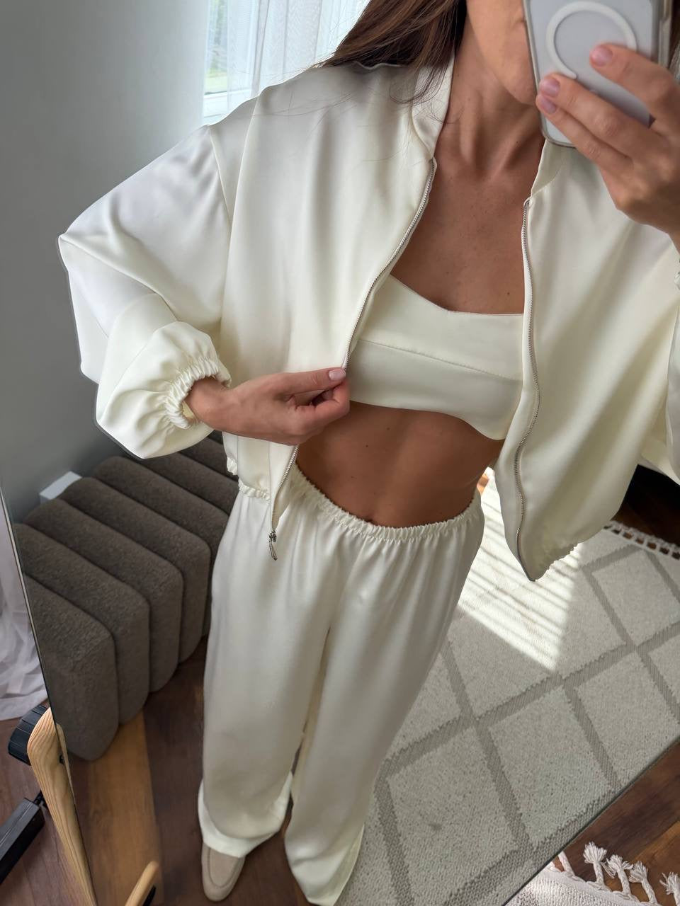 Satin Three-Piece Set