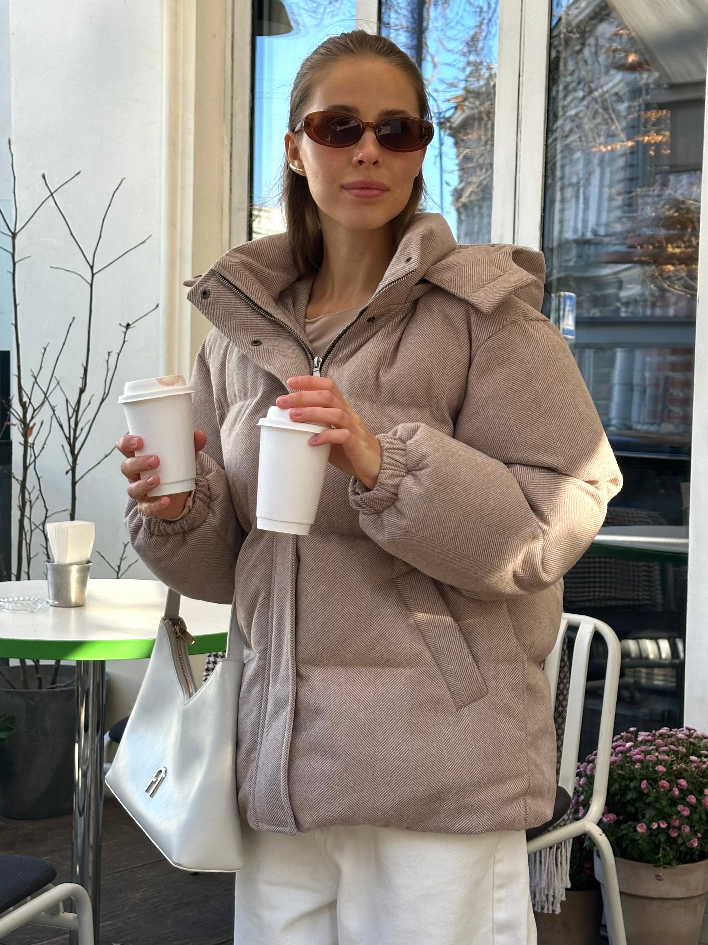 Cashmere Puffer Jacket