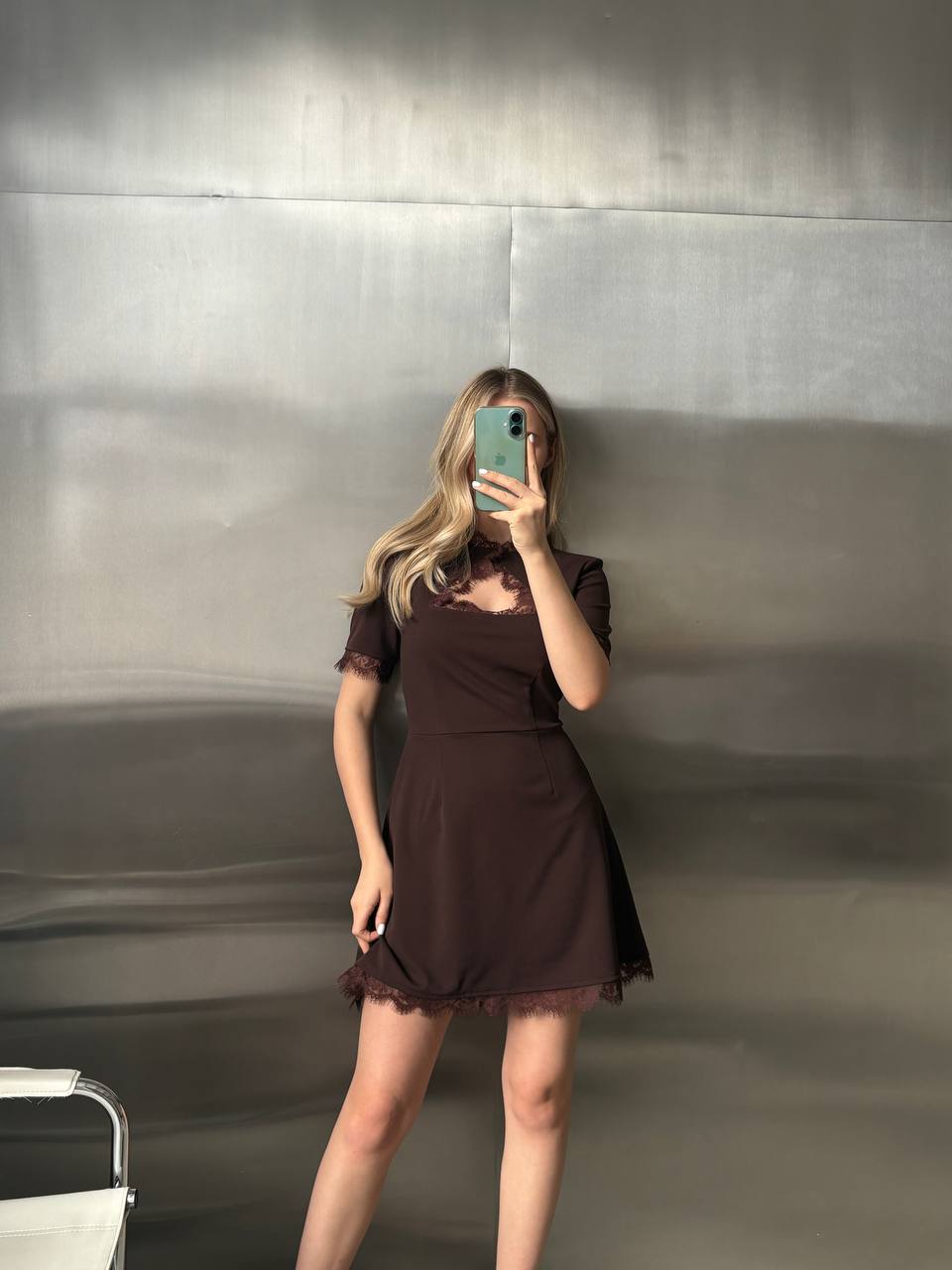Lace mini dress