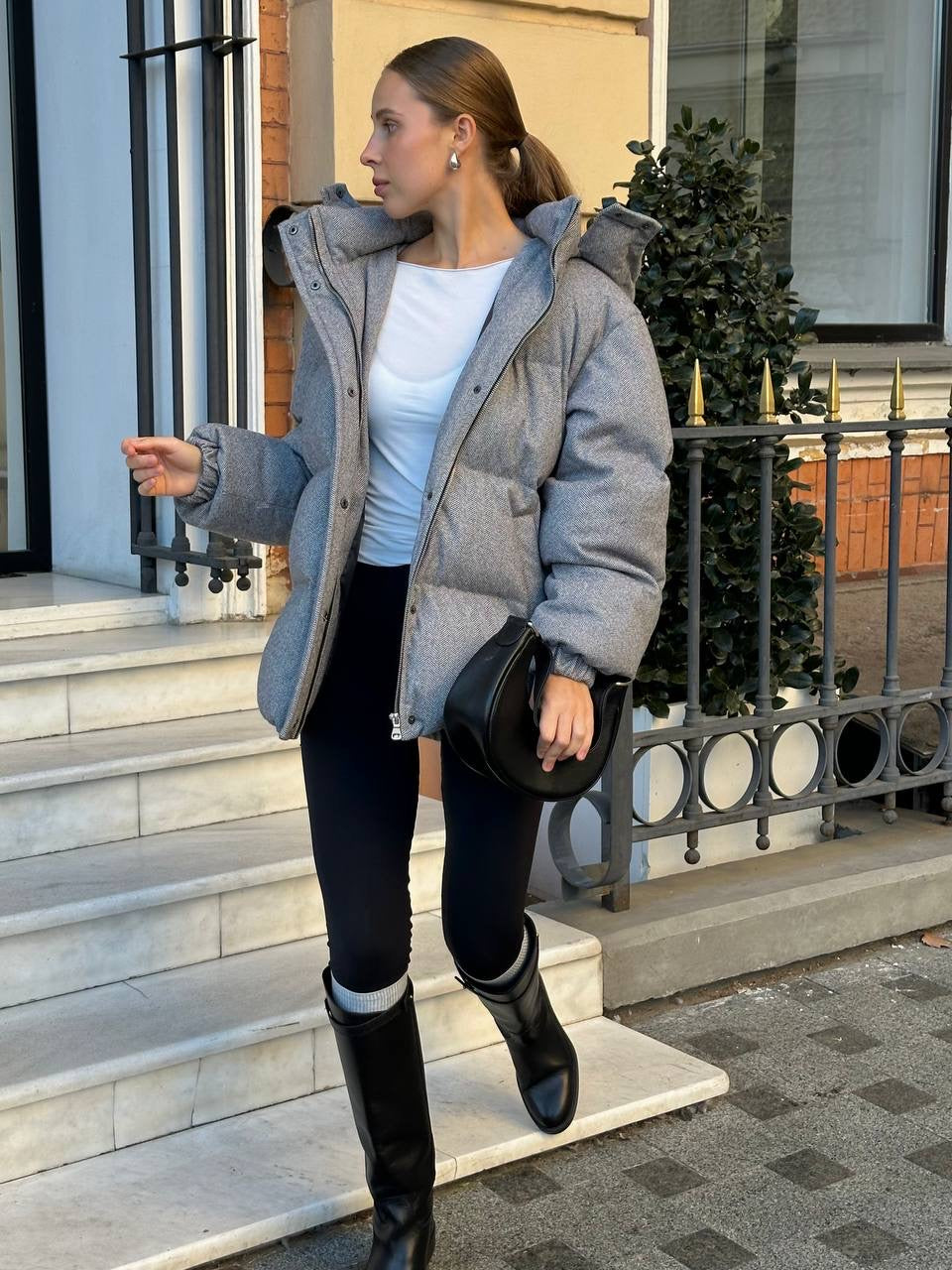Cashmere Puffer Jacket