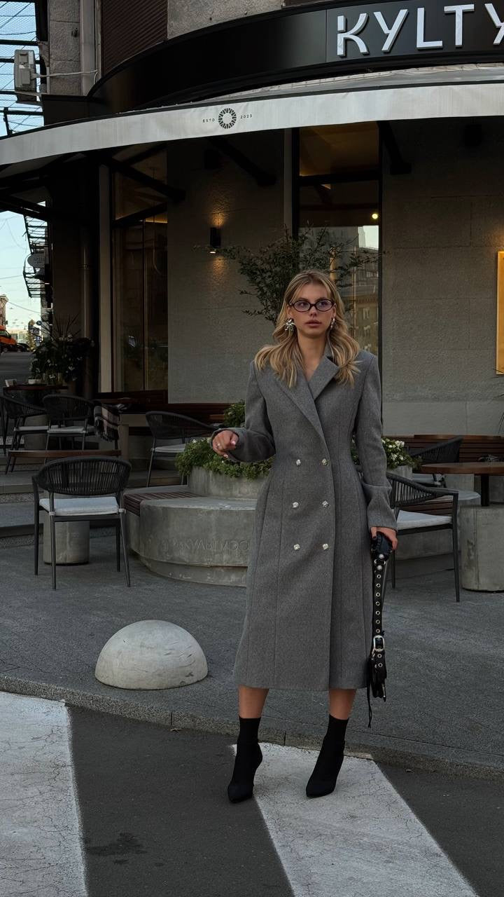 Midi coat with waist accent✨