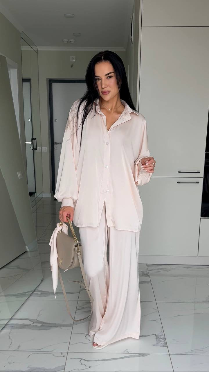 Three-Piece Set (Pants, Shirt & Scarf)