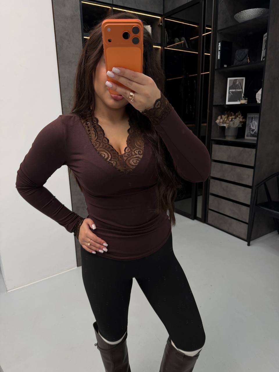 Viscose Top with Lace