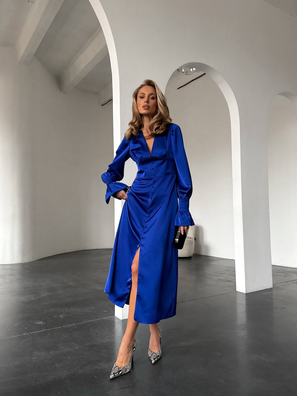 Midi satin dress “Donna”