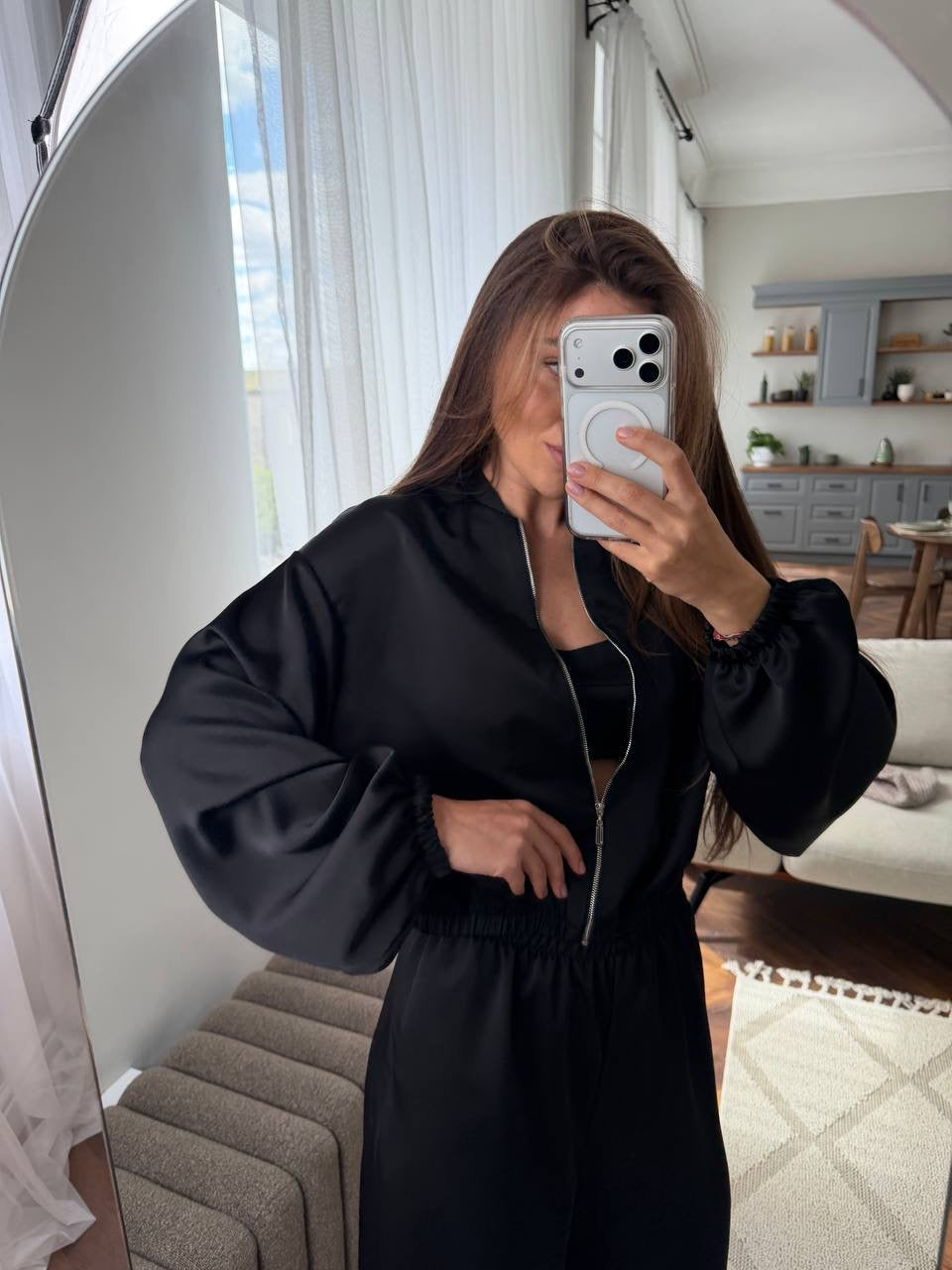 Satin Three-Piece Set