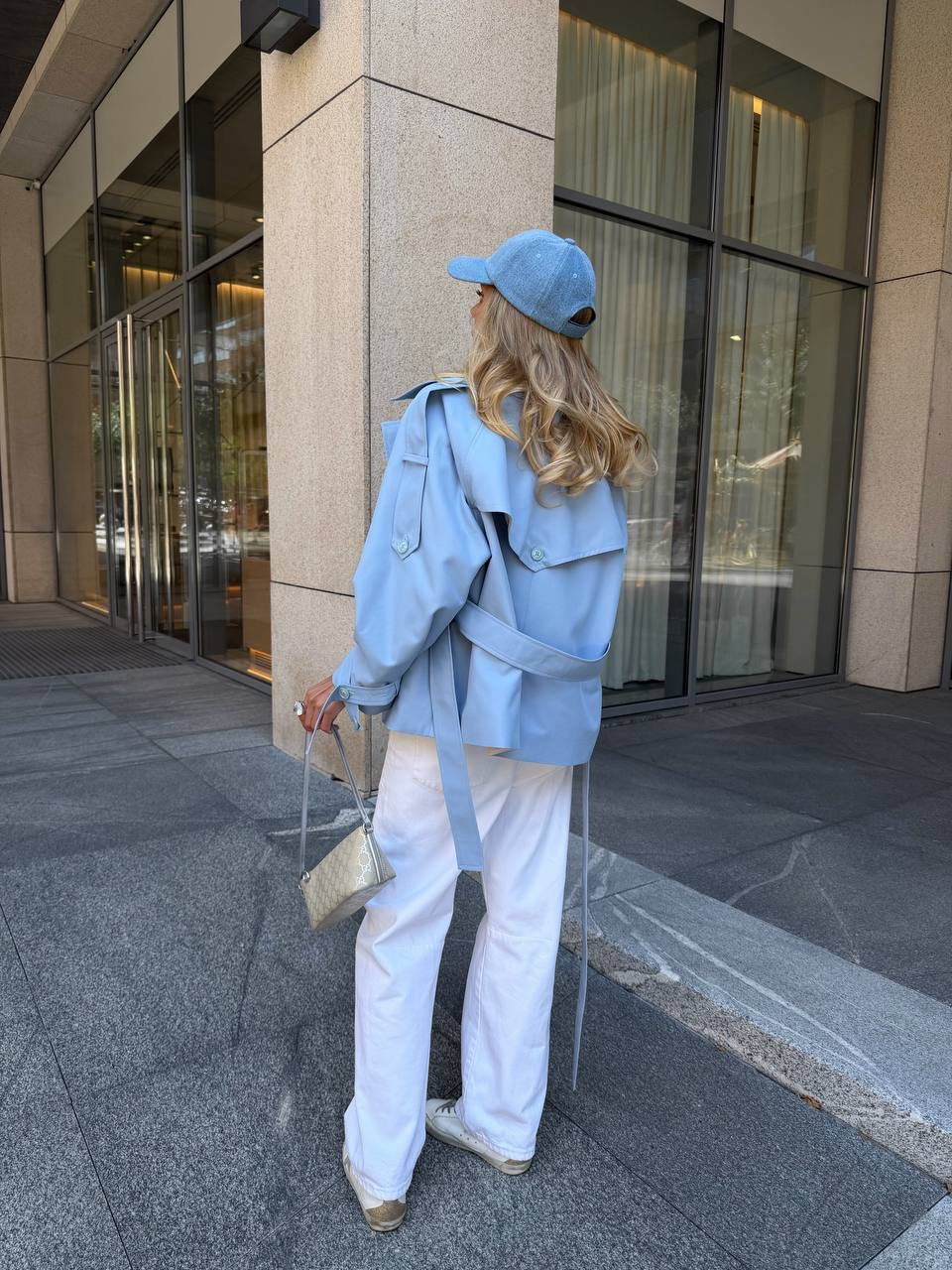 Cropped "Celine" Trench Coat