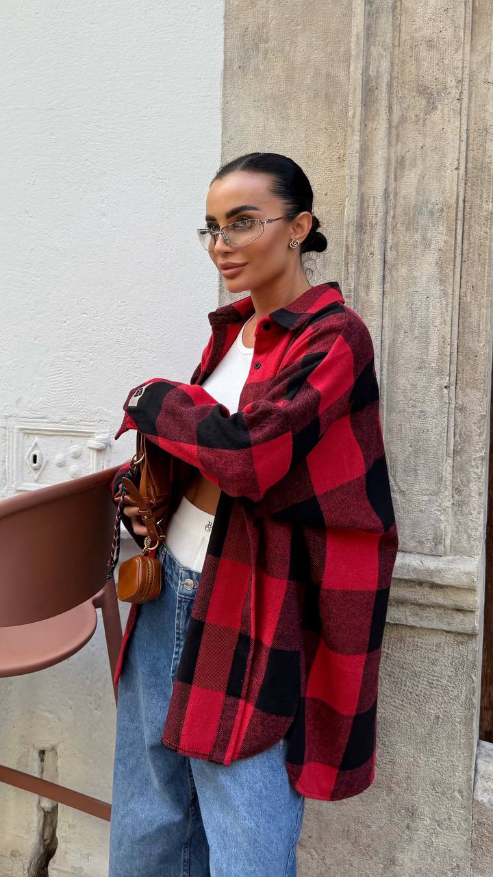 Cashmere check shirt✨