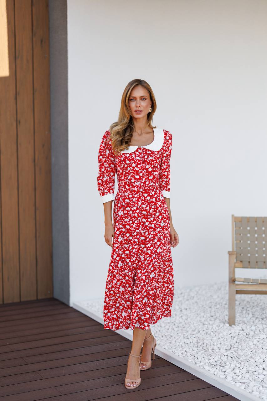 Floral collared dress