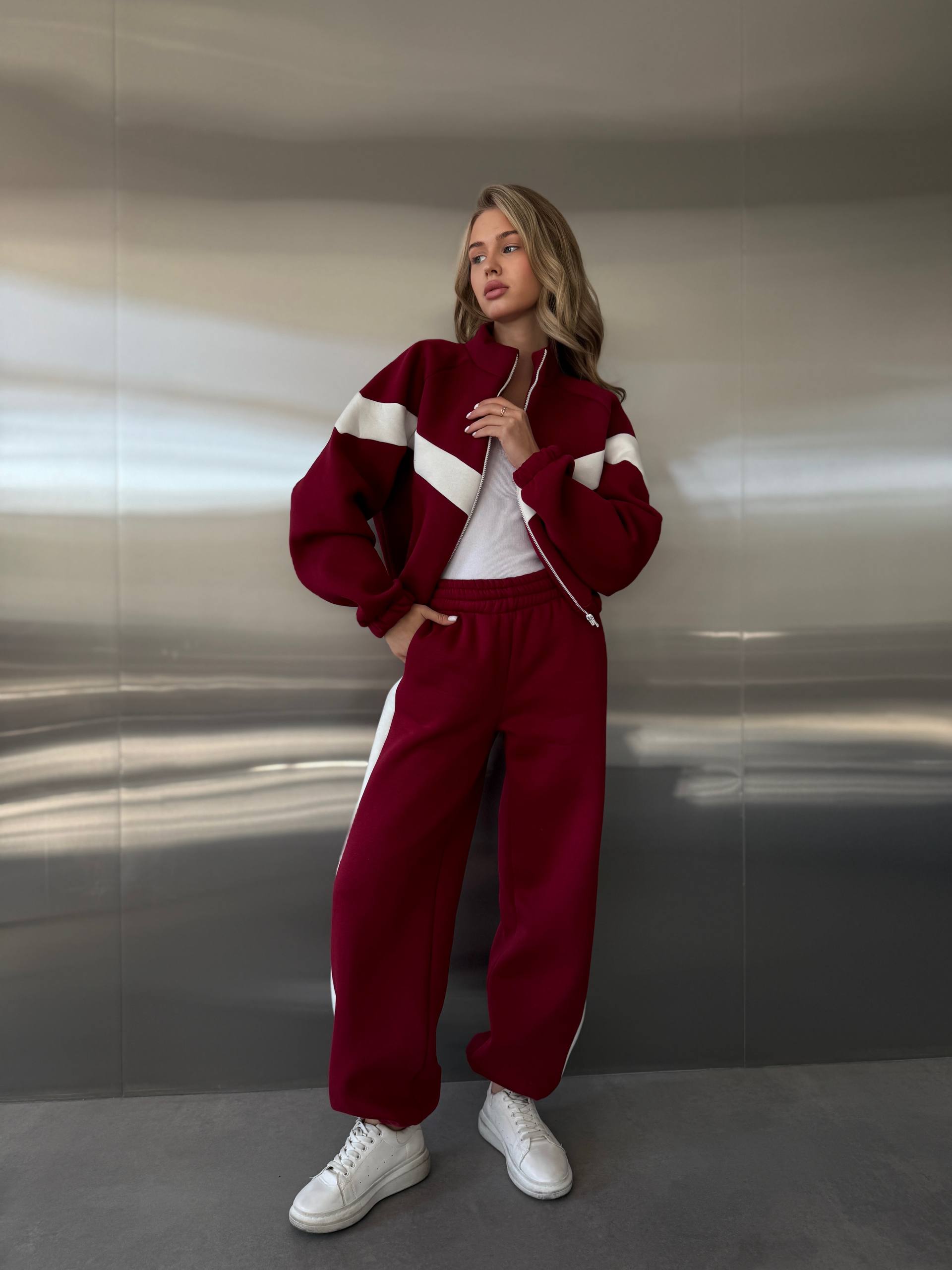 High-Quality Stylish Suit with Accent Inserts