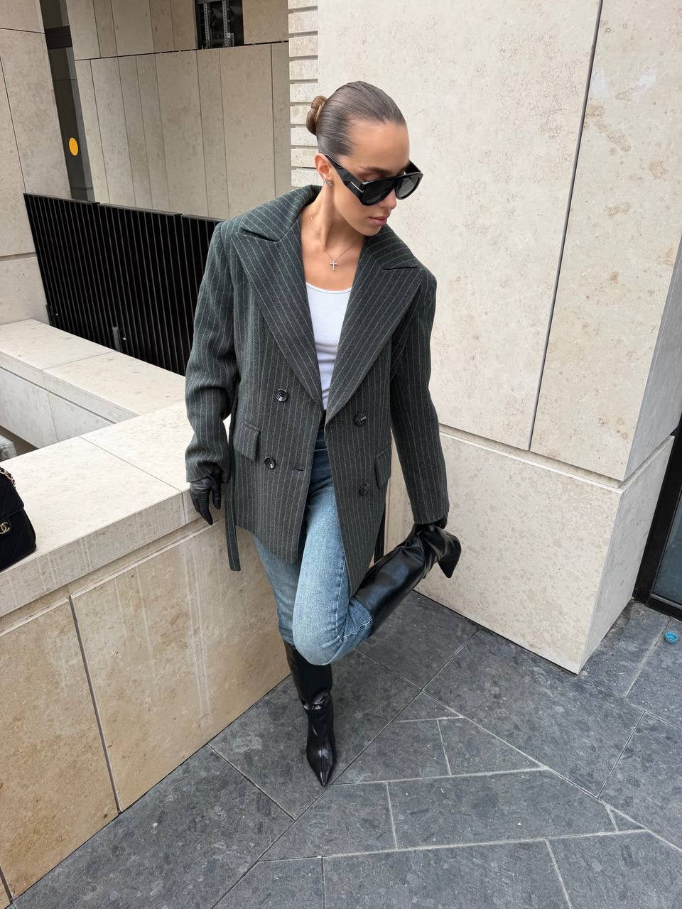 The "Sonata" Striped Jacket-Coat