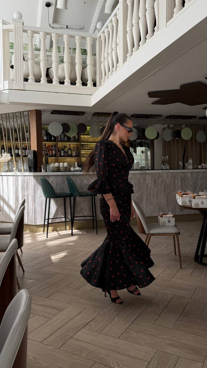 Peplum Top with a Maxi Skirt