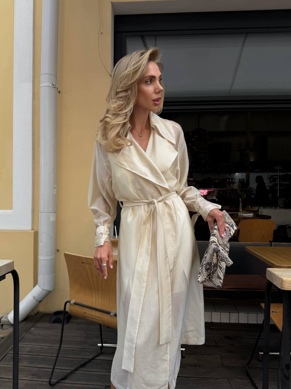 Organza Trench Coat