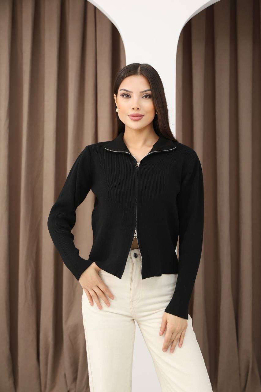 Zip-Up Knit Sweater✨