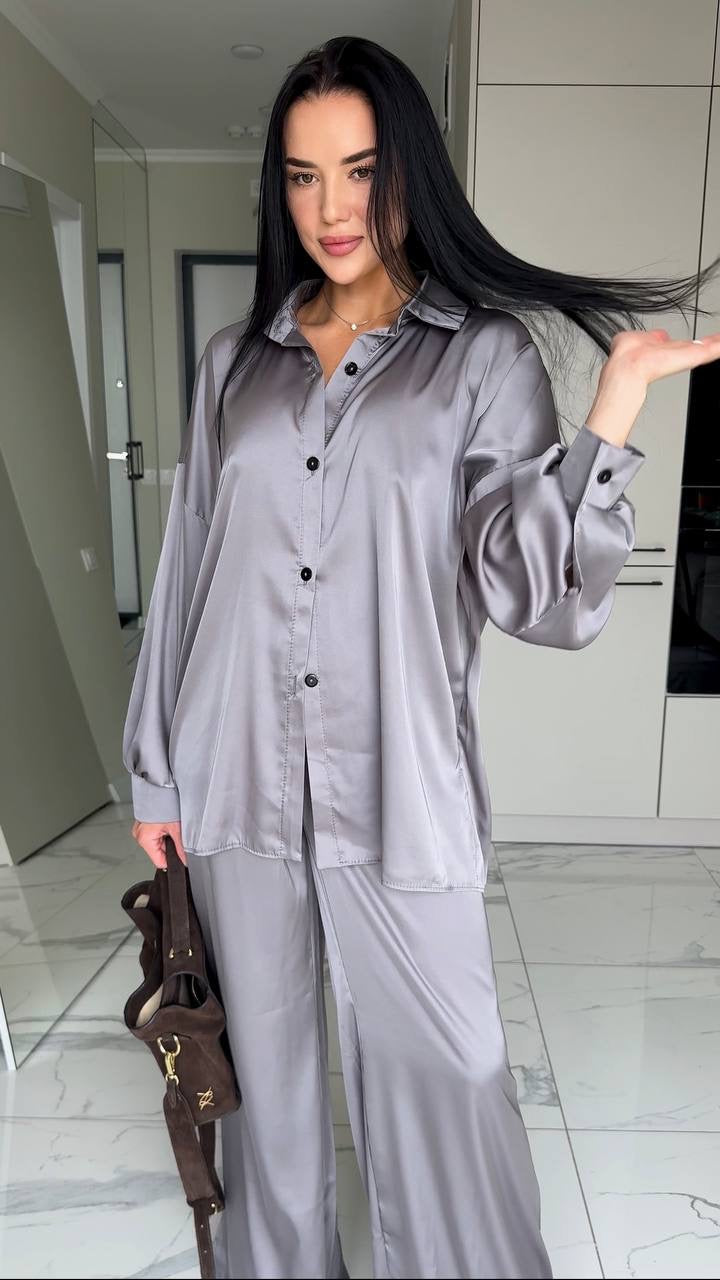 Three-Piece Set (Pants, Shirt & Scarf)