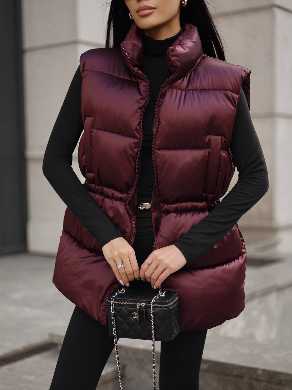 Waist-Defined Puffer Vest