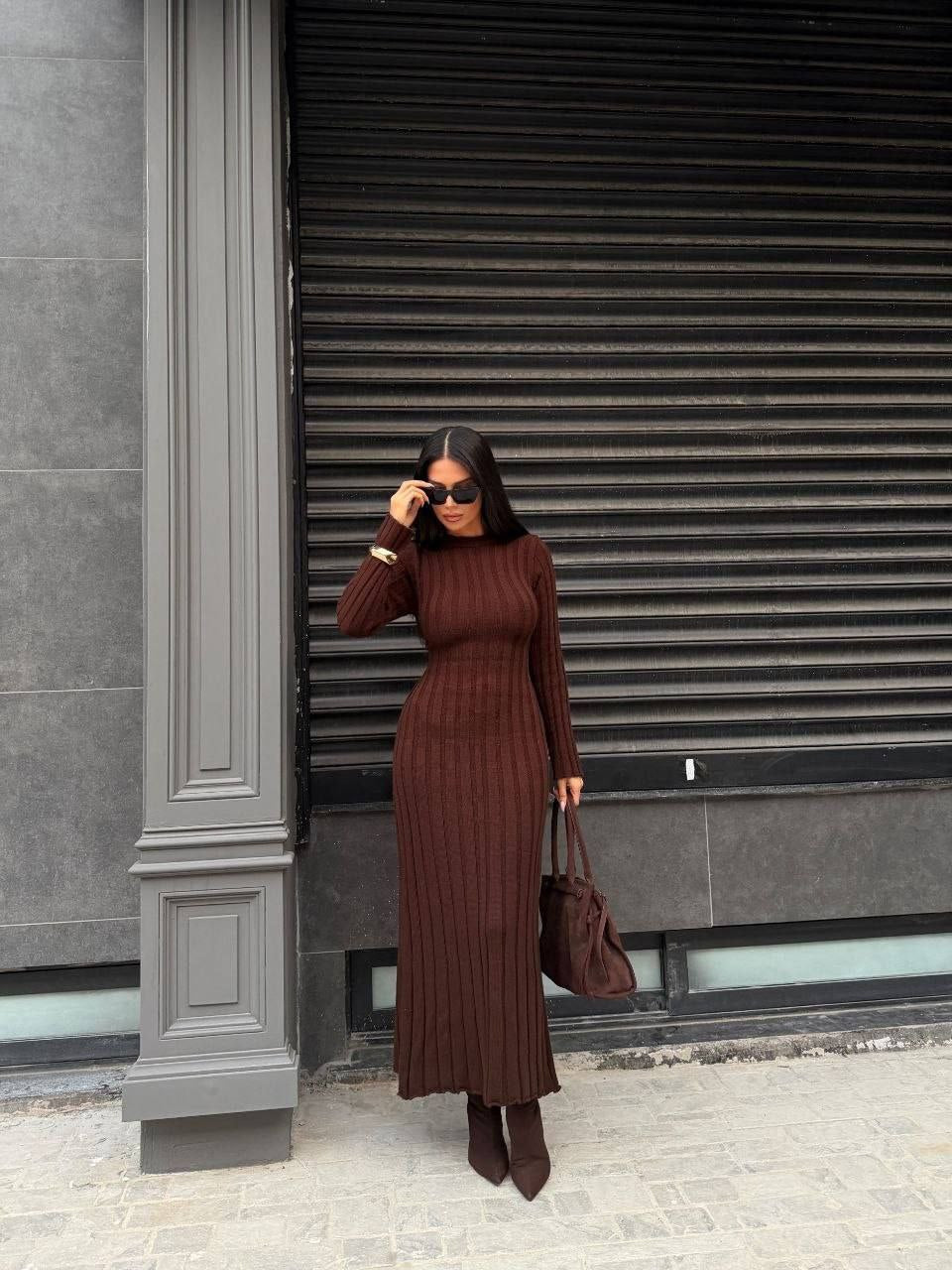 Ribbed knit dress