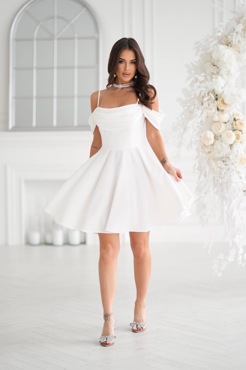 Off-Shoulder Dress with Draped Neckline