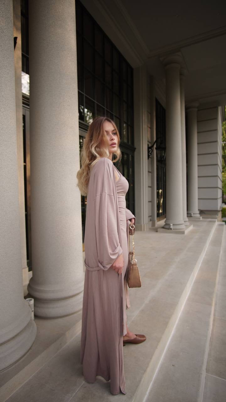 2-in-1 Set: Cardigan + Dress
