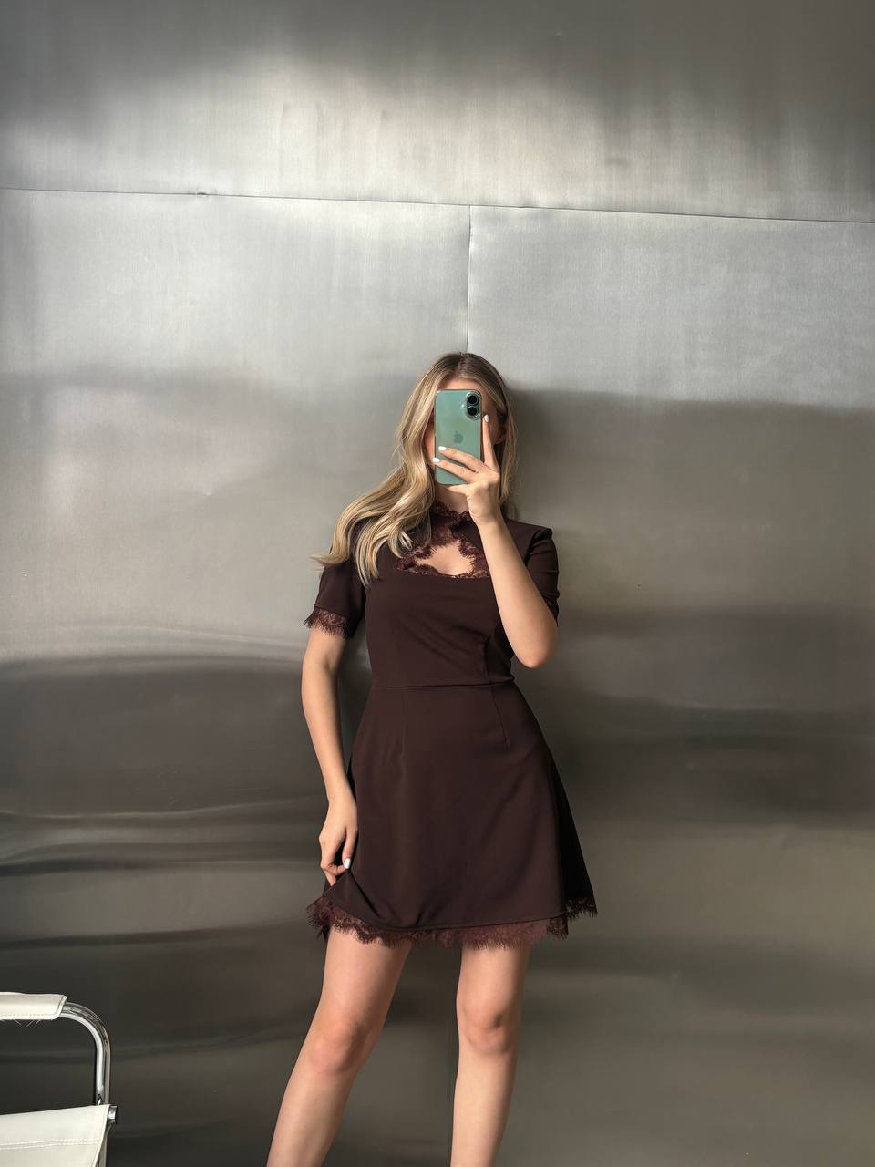 Lace mini dress