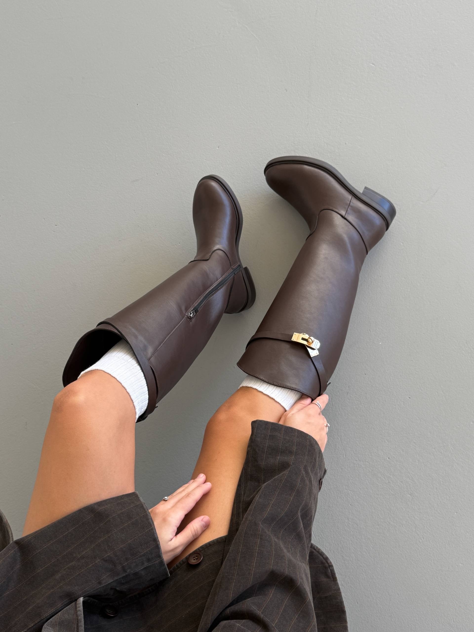 Structured Jockey Boots 