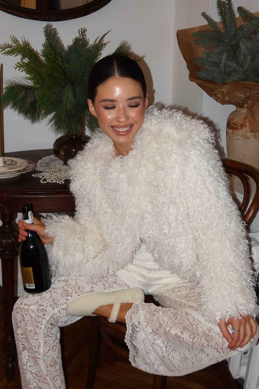 Soft Faux Llama Fur Coat