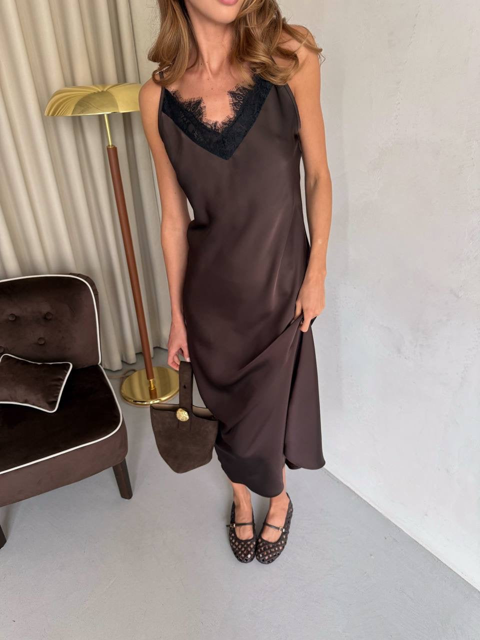 “Athena” Midi Slip Dress