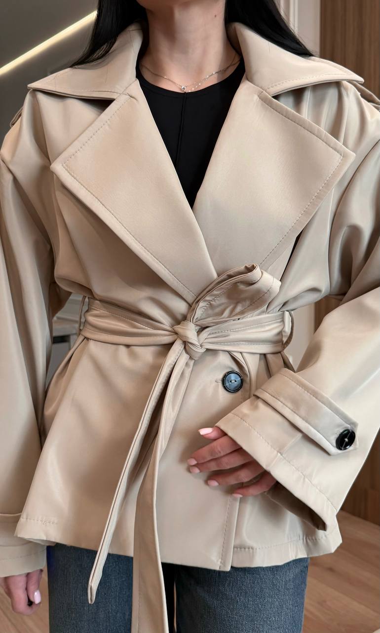 Cropped Trench Coat
