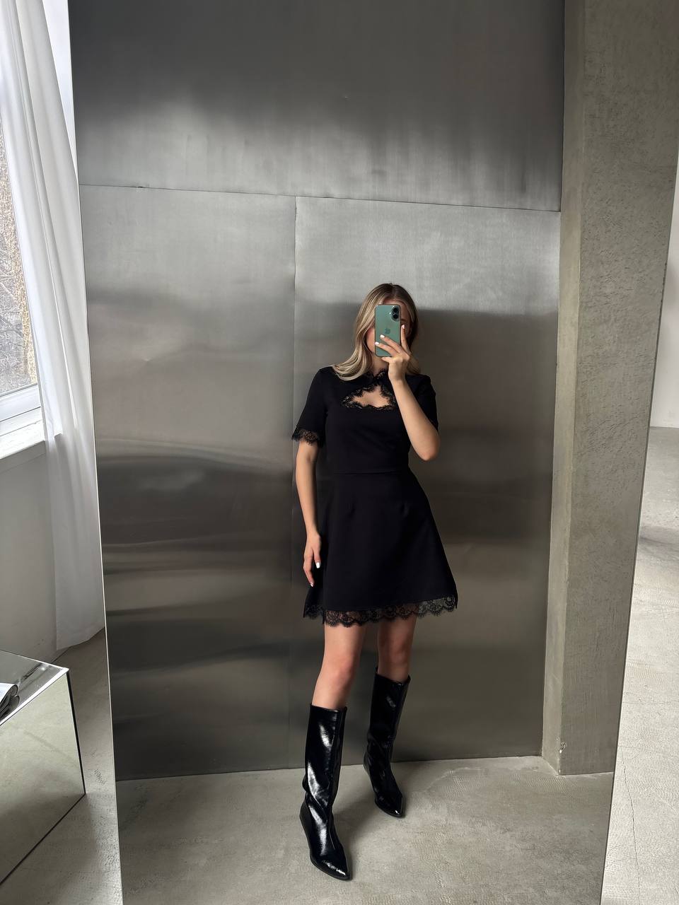 Lace mini dress