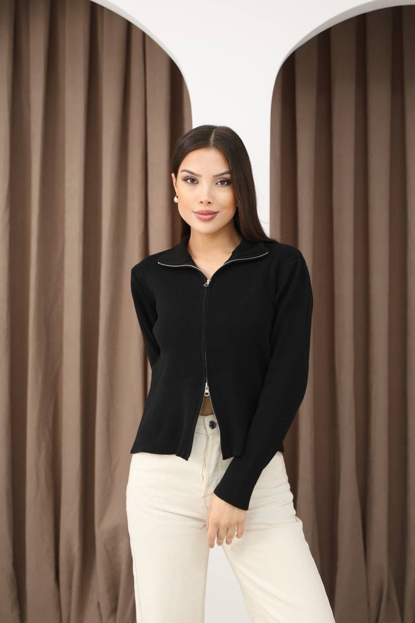 Zip-Up Knit Sweater✨