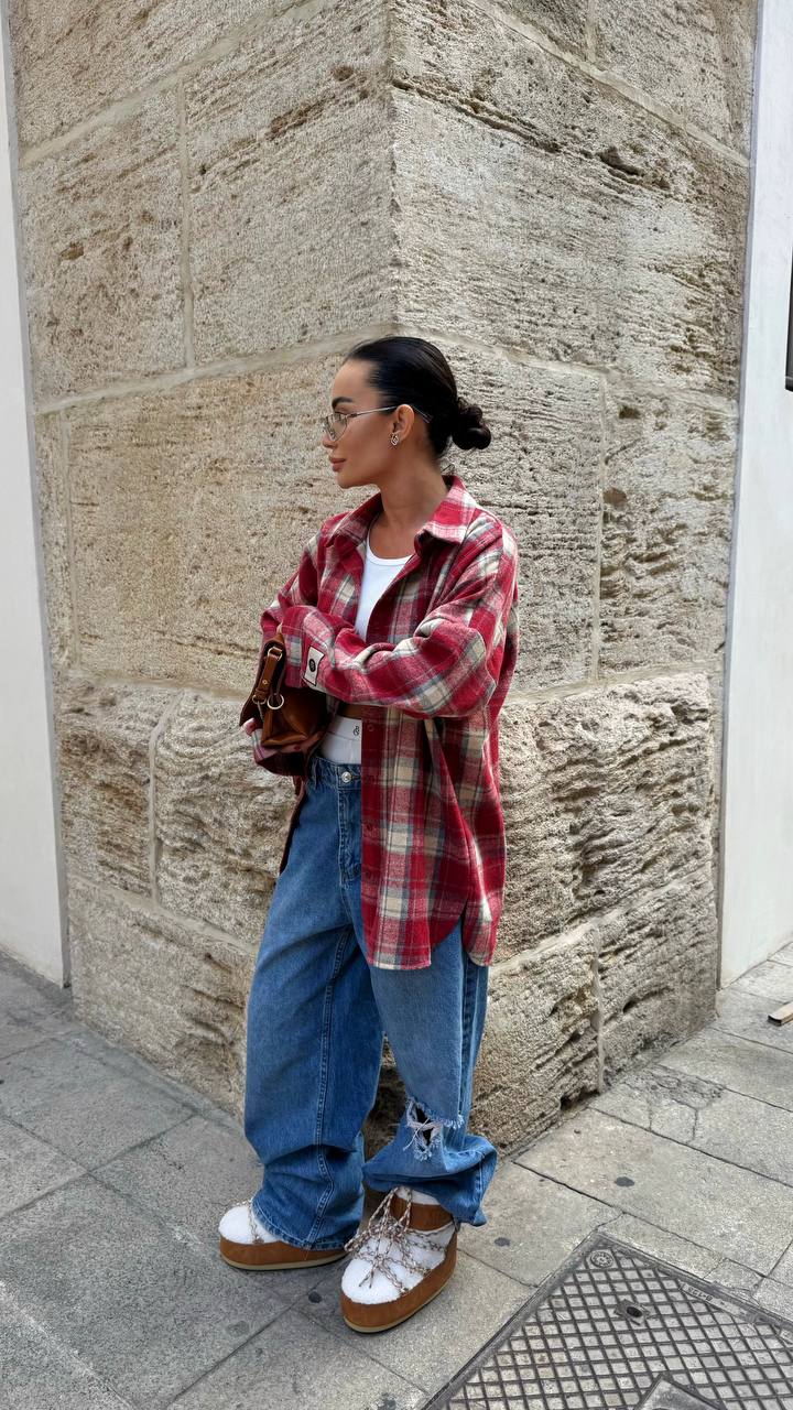 Cashmere check shirt