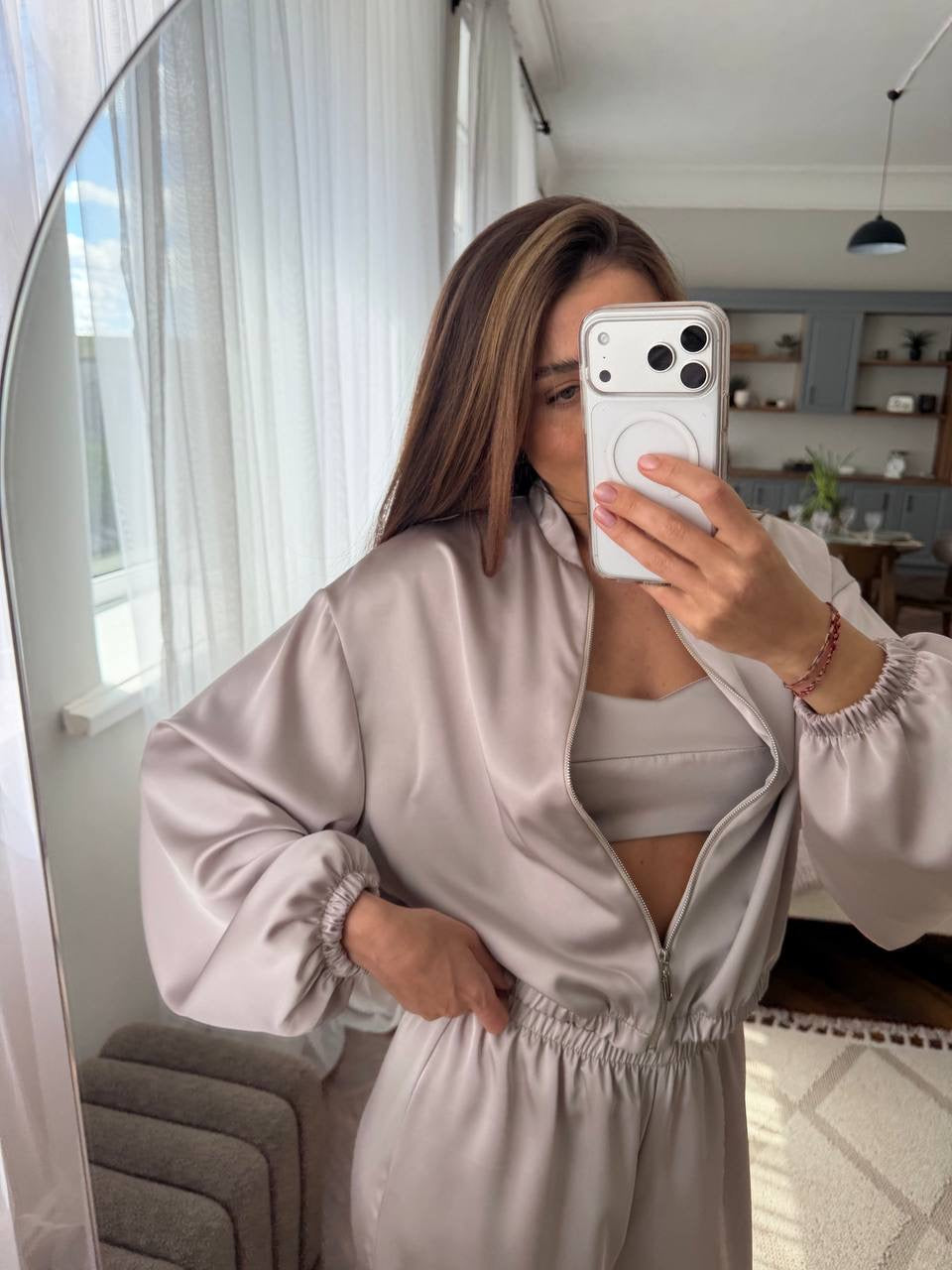 Satin Three-Piece Set